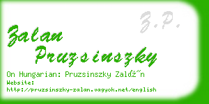 zalan pruzsinszky business card